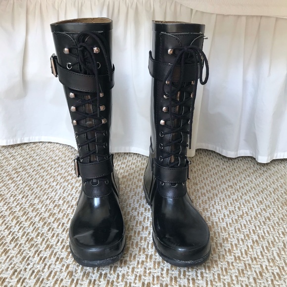 BCBG Lace Up Willis Rain Boots-7 - Picture 2 of 14